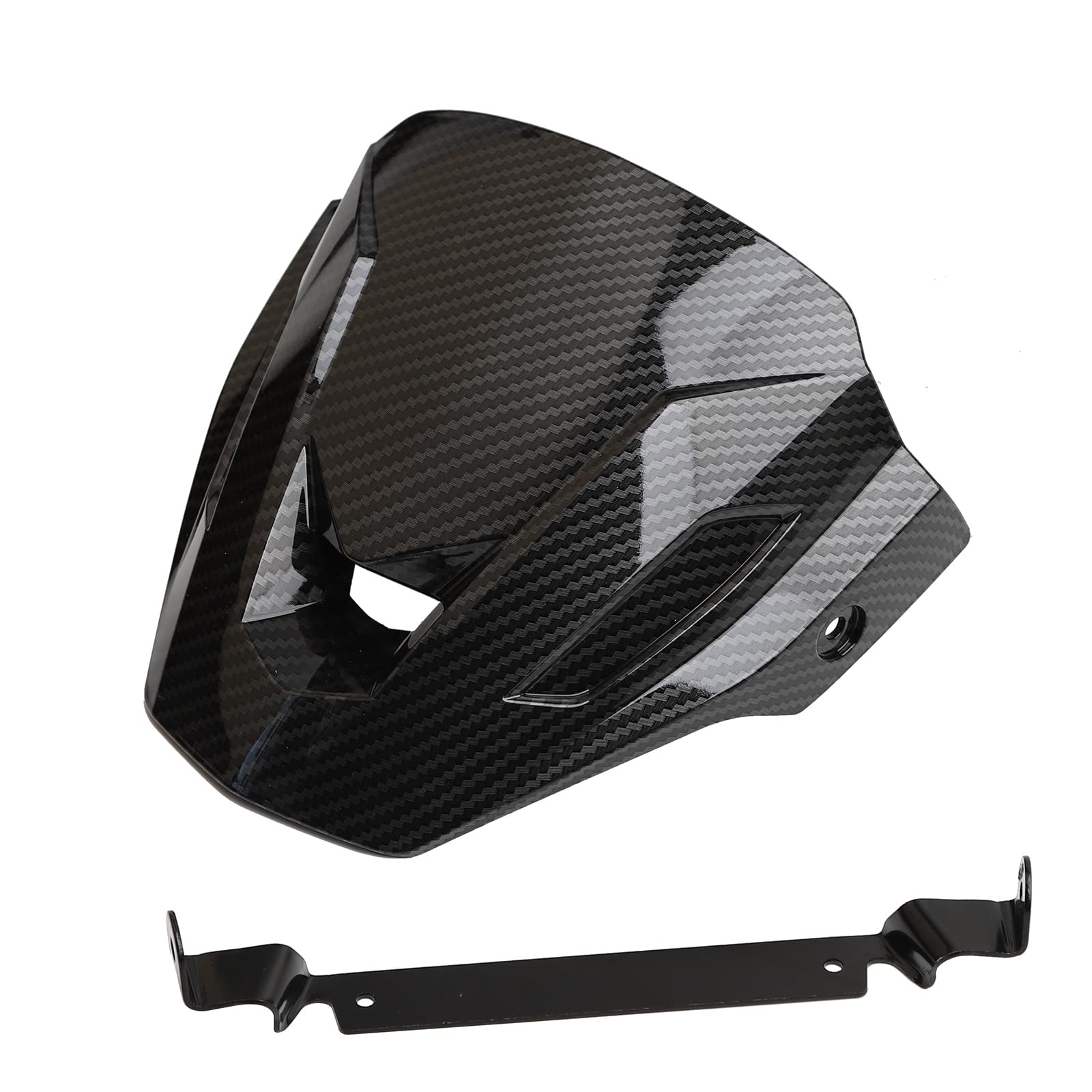 Amazon.com: Mokuo Motorcycle Carbon Fibre Decorative Windshield